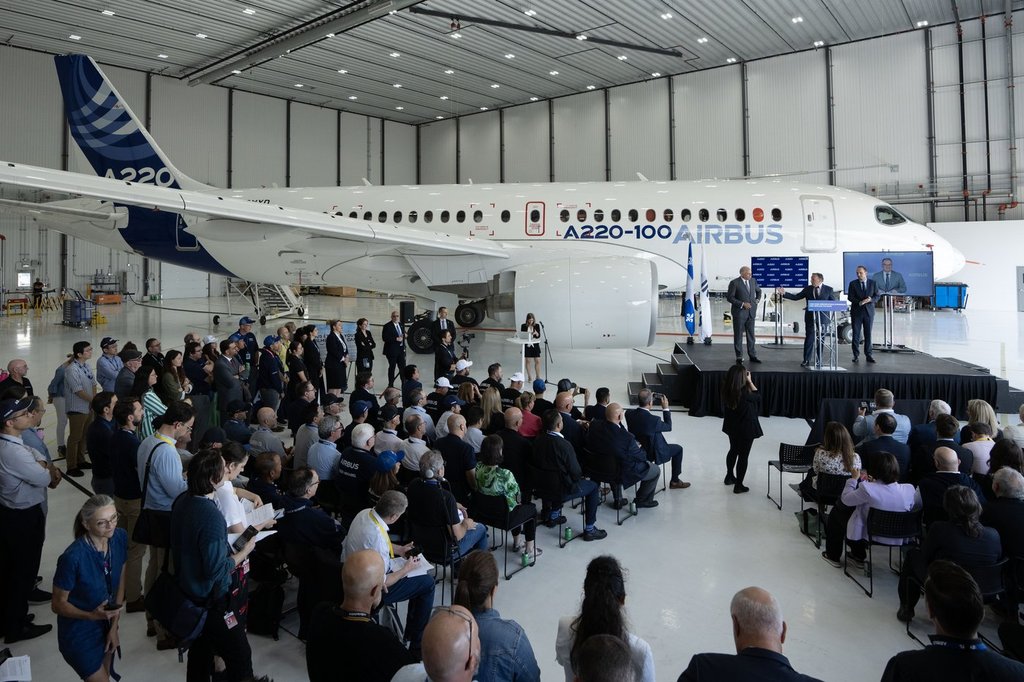Commande ferme pour 40 Airbus A220, fabriqués à Mirabel, au Salon du Bourget